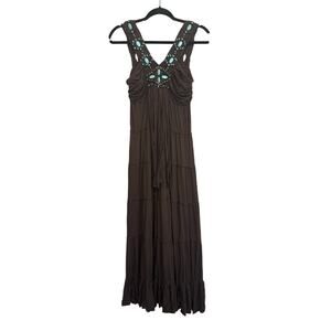 Boston Proper Maxi Dress Brown Small